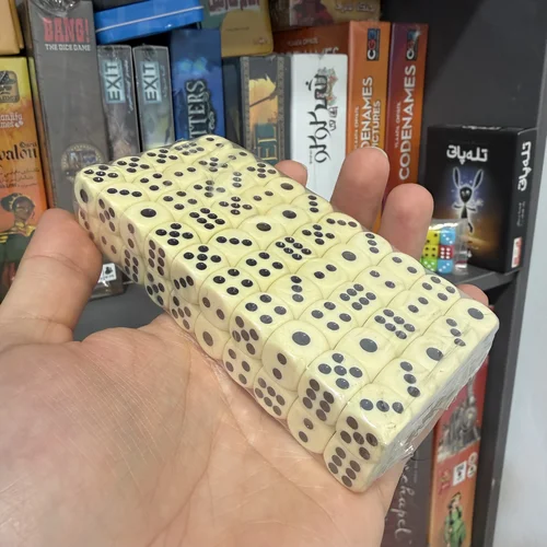 تاس بازی تخت نرد رنگ استخوانی