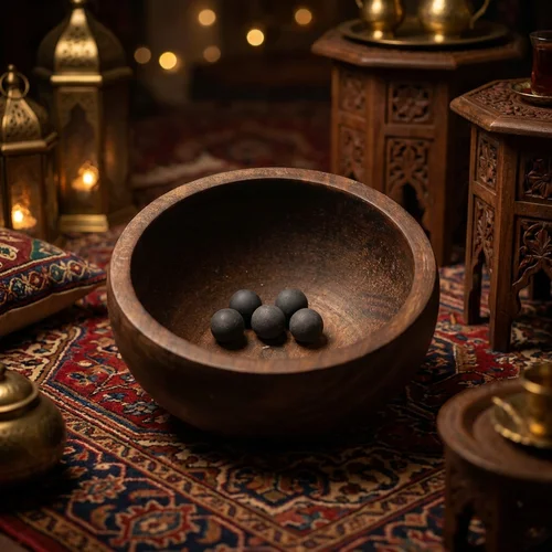 پنج عدد گوی سنگی
