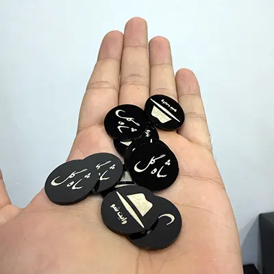 بیست عدد ژتون باکیفیت بازی شاه گل